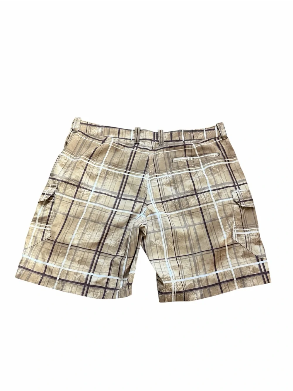 Under Armour Men’s Beige Plaid Cargo Shorts